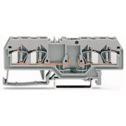 4 conductor component terminal with diode 1N4007, spring-clamp connection, 0.08-4.0 mm², 1 pole, 500 mA, gray, 281-665/281-411