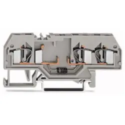 3 conductor component terminal with diode 1N4007, spring-clamp connection, 0.08-4.0 mm², 1 pole, 500 mA, gray, 281-673/281-411