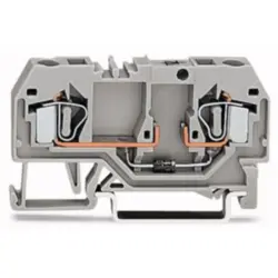 2 conductor component terminal with diode 1N4007, spring-clamp connection, 0.08-4.0 mm², 1 pole, 500 mA, gray, 281-915/281-410