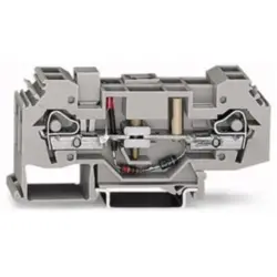 Earth conductor disconnect terminal, spring-clamp connection, 0.2-6.0 mm², 2 pole, gray, 282-140