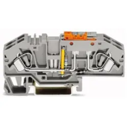 Earth conductor disconnect terminal, spring-clamp connection, 0.2-6.0 mm², 4 pole, 30 A, gray, 282-638
