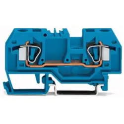 2-wire feed-through terminal, spring-clamp connection, 0.2-6.0 mm², 1 pole, 41 A, 8 kV, blue, 282-904