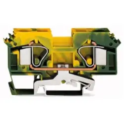 2-wire protective earth terminal, spring-clamp connection, 0.2-16 mm², 1 pole, yellow/green, 283-607/999-950