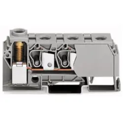 Distribution terminal block, spring-clamp connection, 0.2-10 mm², 1 pole, 125 A, 8 kV, gray, 284-621