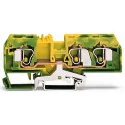 3-wire protective earth terminal, spring-clamp connection, 0.2-10 mm², 1 pole, 57 A, 8 kV, yellow/green, 284-687