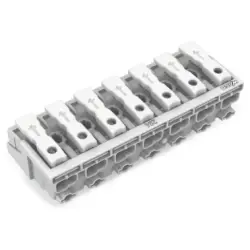 Mains connection terminal, 7 pole, 0.5-1.5 mm², clamping points: 35, white, push-in wire connection, 24 A, 294-4007