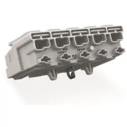 Mains connection terminal, 5 pole, 0.5-2.5 mm², clamping points: 25, white, push-in wire connection, 24 A, 294-5175