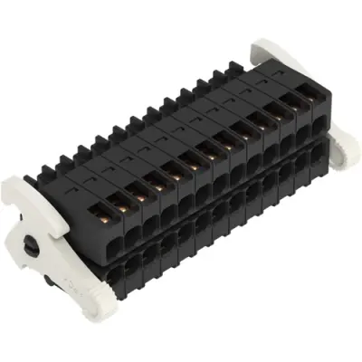 Socket header, 10 pole, pitch 3.5 mm, straight, black, 713-1105/037-047 - 1