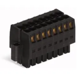 Socket header, 10 pole, pitch 3.5 mm, straight, black, 713-1105/107-000