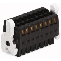 Socket header, 14 pole, pitch 3.5 mm, straight, black, 713-1107/037-000
