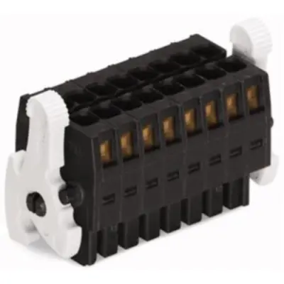 Socket header, 16 pole, pitch 3.5 mm, straight, black, 713-1108/037-000 - 1