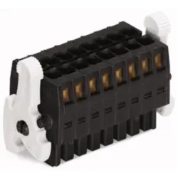 Socket header, 16 pole, pitch 3.5 mm, straight, black, 713-1108/037-000