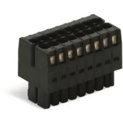 Socket header, 32 pole, pitch 3.5 mm, straight, black, 713-1116