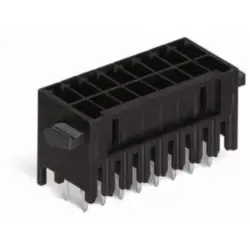 Pin header, 8 pole, pitch 3.5 mm, straight, black, 713-1404/037-000