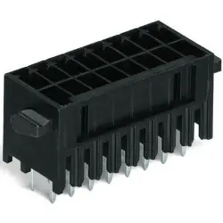 Pin header, 8 pole, pitch 3.5 mm, straight, black, 713-1404/116-000/997-406