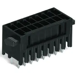 Pin header, 10 pole, pitch 3.5 mm, straight, black, 713-1405/116-000/997-406