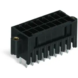 Pin header, 10 pole, pitch 3.5 mm, straight, black, 713-1405/117-000