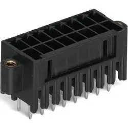 Pin header, 10 pole, pitch 3.5 mm, straight, black, 713-1405/117-000/997-406