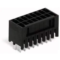 Pin header, 12 pole, pitch 3.5 mm, straight, black, 713-1406/105-000