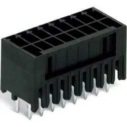 Pin header, 12 pole, pitch 3.5 mm, straight, black, 713-1406/105-000/997-406
