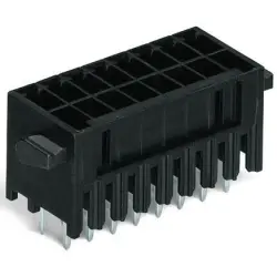 Pin header, 12 pole, pitch 3.5 mm, straight, black, 713-1406/116-000/997-406