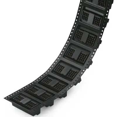 Pin header, 14 pole, pitch 3.5 mm, straight, black, 713-1407/105-000/997-406 - 1