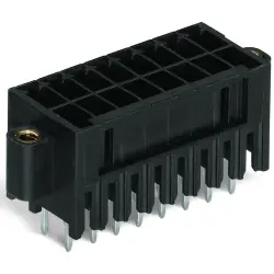 Pin header, 16 pole, pitch 3.5 mm, straight, black, 713-1408/107-000