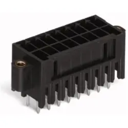 Pin header, 16 pole, pitch 3.5 mm, straight, black, 713-1408/117-000