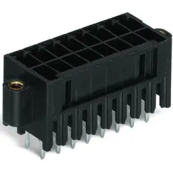 Pin header, 18 pole, pitch 3.5 mm, straight, black, 713-1409/117-000/997-407