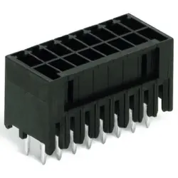 Pin header, 22 pole, pitch 3.5 mm, straight, black, 713-1411/105-000/997-407