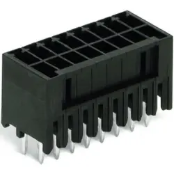 Pin header, 28 pole, pitch 3.5 mm, straight, black, 713-1414/105-000/997-408