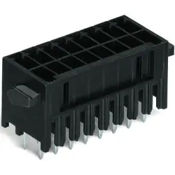 Pin header, 28 pole, pitch 3.5 mm, straight, black, 713-1414/116-000/997-408