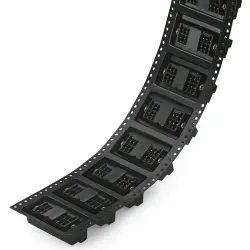 Pin header, 28 pole, pitch 3.5 mm, straight, black, 713-1414/117-000/997-408
