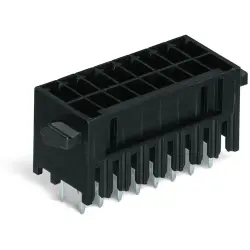 Pin header, 30 pole, pitch 3.5 mm, straight, black, 713-1415/037-000