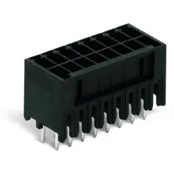 Pin header, 30 pole, pitch 3.5 mm, straight, black, 713-1415/105-000