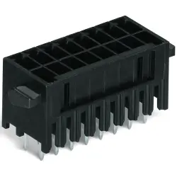Pin header, 30 pole, pitch 3.5 mm, straight, black, 713-1415/116-000