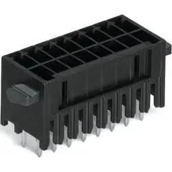 Pin header, 32 pole, pitch 3.5 mm, straight, black, 713-1416/116-000/997-409