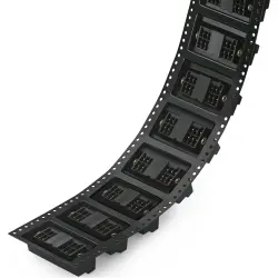 Pin header, 32 pole, pitch 3.5 mm, straight, black, 713-1416/117-000/997-409