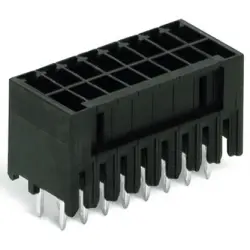 Pin header, 34 pole, pitch 3.5 mm, straight, black, 713-1417/105-000/997-409