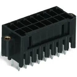 Pin header, 34 pole, pitch 3.5 mm, straight, black, 713-1417/107-000