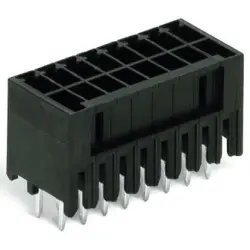 Pin header, 36 pole, pitch 3.5 mm, straight, black, 713-1418/105-000/997-409