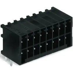 Pin header, 12 pole, pitch 3.5 mm, angled, black, 713-1426/105-000/997-406