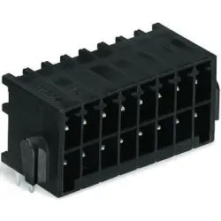 Pin header, 12 pole, pitch 3.5 mm, angled, black, 713-1426/116-000/997-406