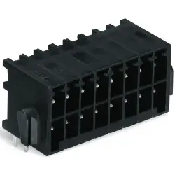 Pin header, 24 pole, pitch 3.5 mm, angled, black, 713-1432/116-000