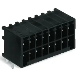 Pin header, 36 pole, pitch 3.5 mm, angled, black, 713-1438/105-000