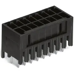 Pin header, 20 pole, pitch 3.5 mm, straight, black, 713-1470