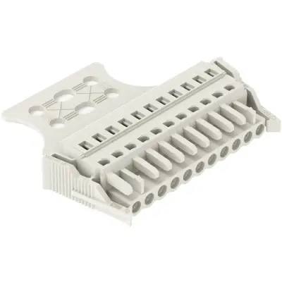 Socket header, 4 pole, pitch 5 mm, angled, light gray, 721-104/037-000 - 1