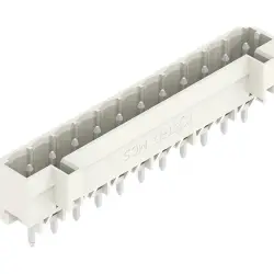 Pin header, 11 pole, pitch 5 mm, straight, light gray, 721-141/001-000