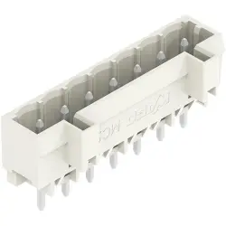 Pin header, 7 pole, pitch 5 mm, straight, light gray, 721-137/001-000