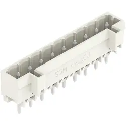 Pin header, 9 pole, pitch 5 mm, straight, light gray, 721-139/001-000